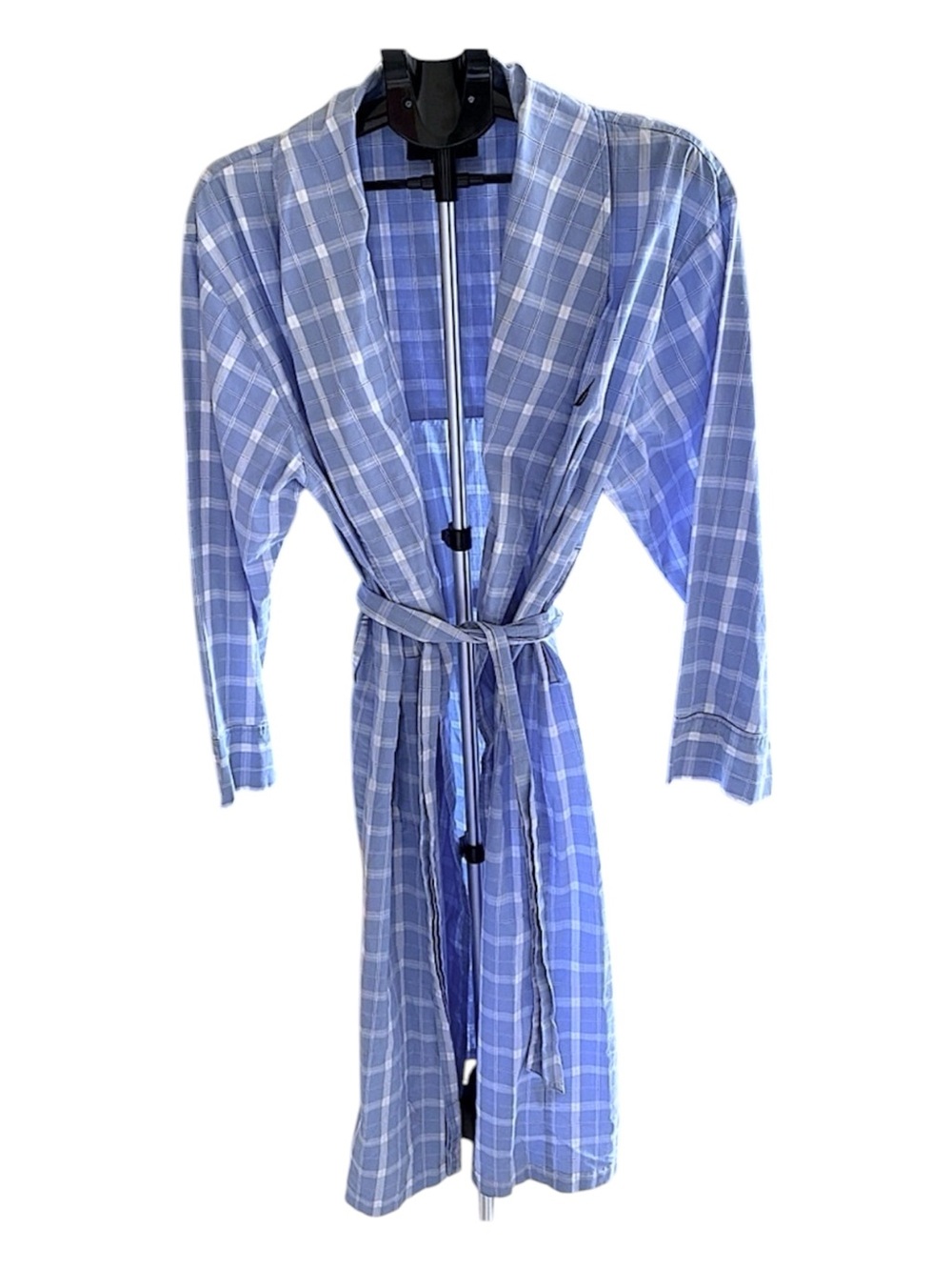 NAUTICA Ultra Lightweight Windowpane Robe with Sash - Picture 4 of 10